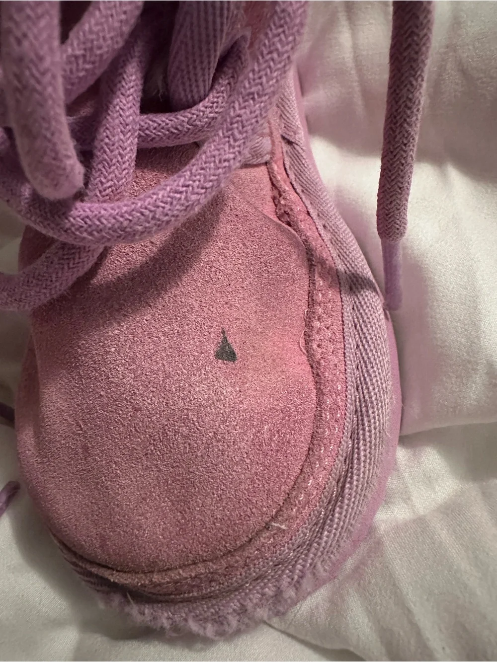 UGG Pink Suede Kids Boots with Character Patch